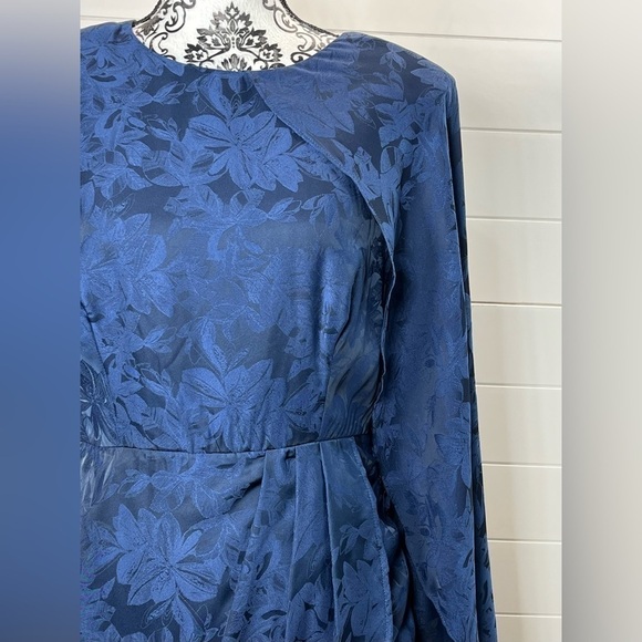 Vici Dress Womens Large One Shoulder Drape Floral Mini Quiet Luxury NWOT - Picture 5 of 12